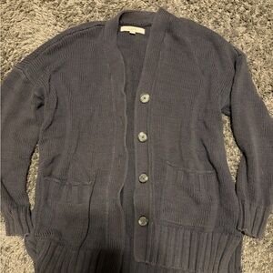 LOFT Navy Blue Button-Front Women's Cardigan